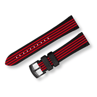 Thumbnail for Striped Canvas Watch Band with Stainless Steel Buckle - watchband.direct