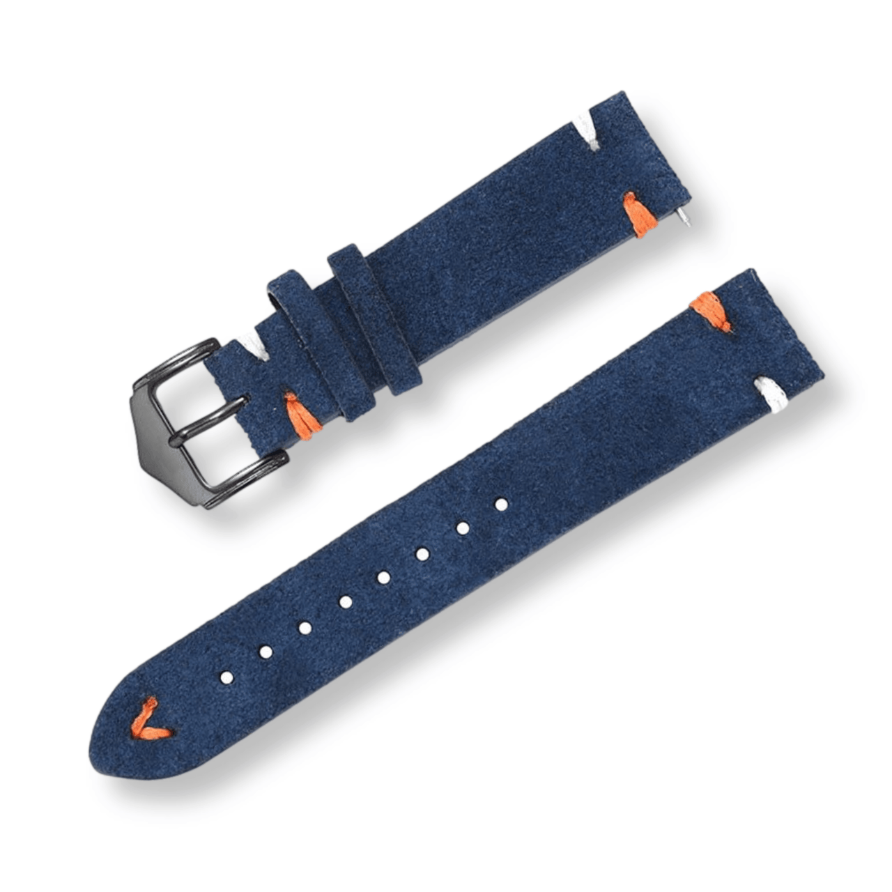 Velvet Matte Leather Stitch Watch Strap - watchband.direct