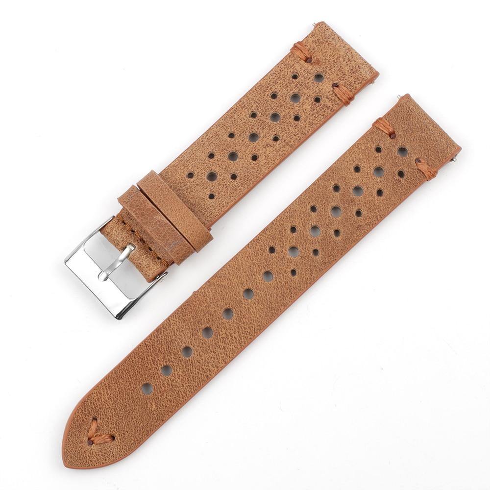 Classic Rally Road Worn Leather Strap with Quick Release - watchband.direct