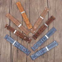 Thumbnail for Classic Rally Road Worn Leather Strap with Quick Release - watchband.direct