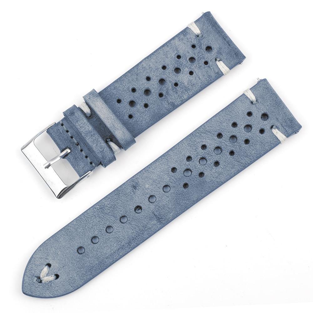 Classic Rally Road Worn Leather Strap with Quick Release - watchband.direct