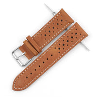 Thumbnail for Colored Stitch Perforated Genuine Leather Racing Quick-Release Watchband - watchband.direct