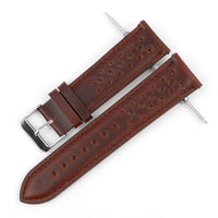 Thumbnail for Colored Stitch Perforated Genuine Leather Racing Quick-Release Watchband - watchband.direct