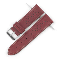 Thumbnail for Colored Stitch Perforated Genuine Leather Racing Quick-Release Watchband - watchband.direct