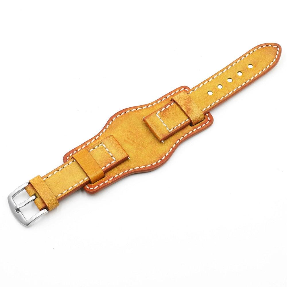 Colorful Leather Cuff Watch Bracelet - watchband.direct