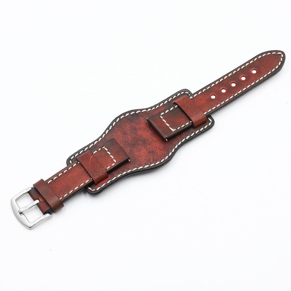 Colorful Leather Cuff Watch Bracelet - watchband.direct