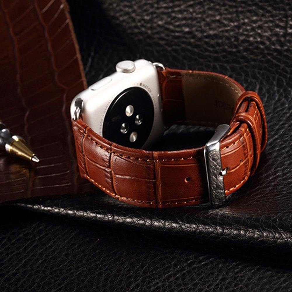 Croco Print Leather Strap for Apple Watch - watchband.direct