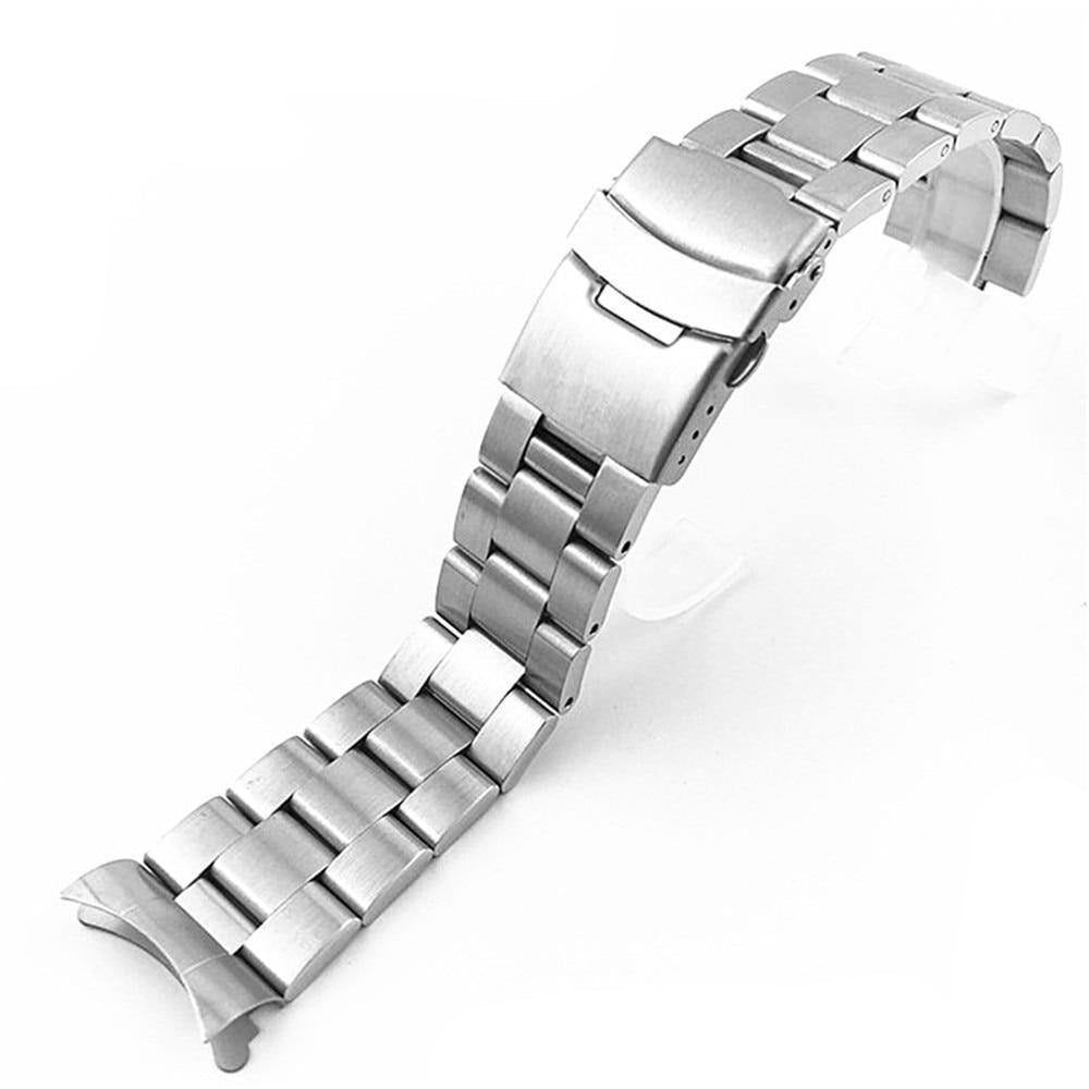 Curved End Matte Diving Watch Bracelet - watchband.direct