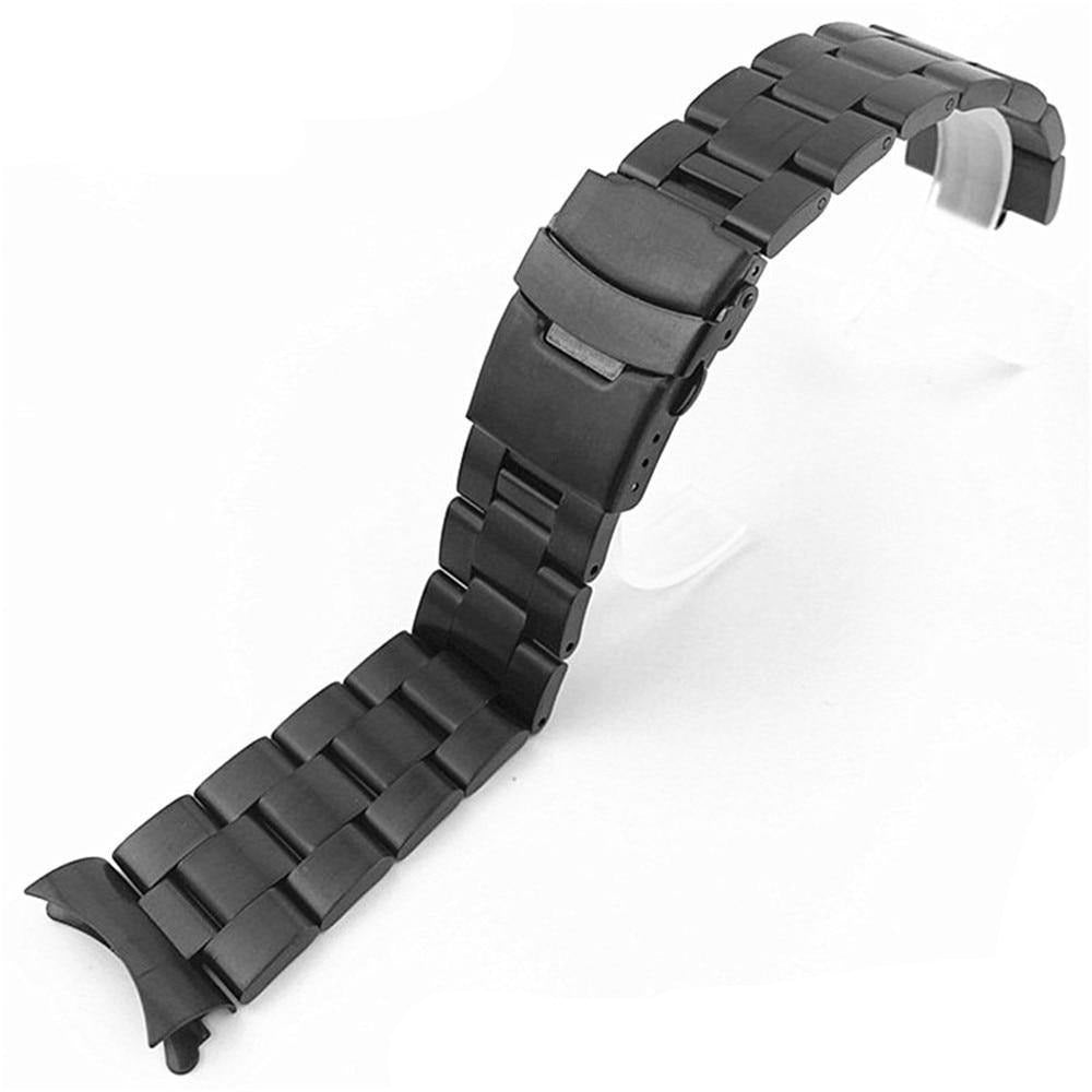 Curved End Matte Diving Watch Bracelet - watchband.direct