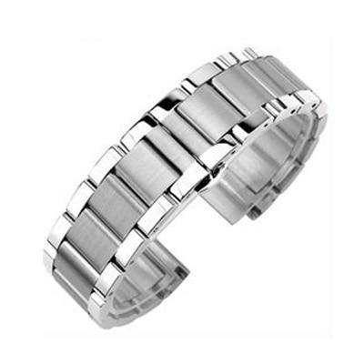 Curved Stainless Steel Watchband with Butterfly Buckle - watchband.direct