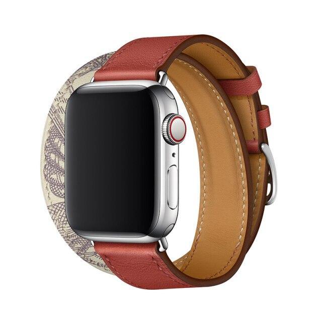 Double Tour Leather Strap for Apple Watch - watchband.direct