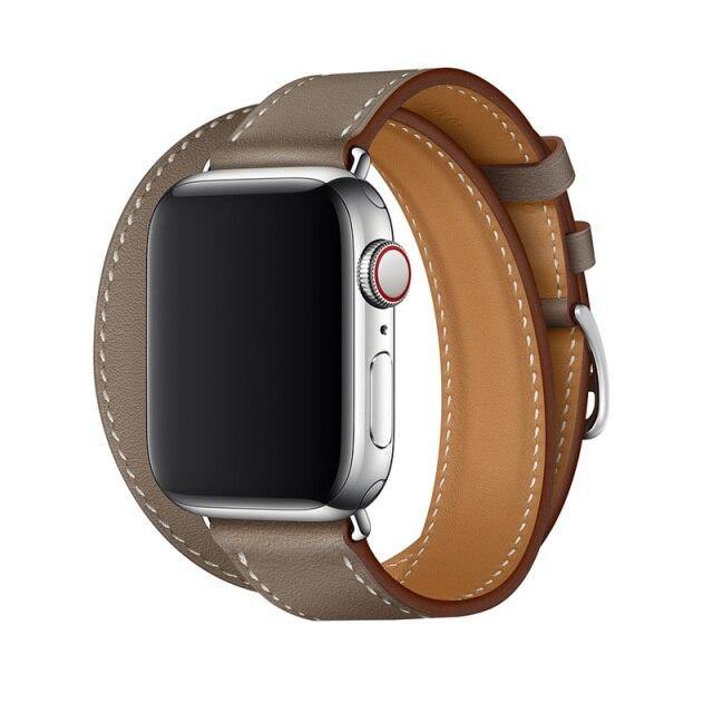 Double Tour Leather Strap for Apple Watch - watchband.direct