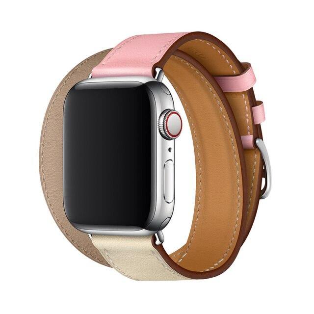 Double Tour Leather Strap for Apple Watch - watchband.direct