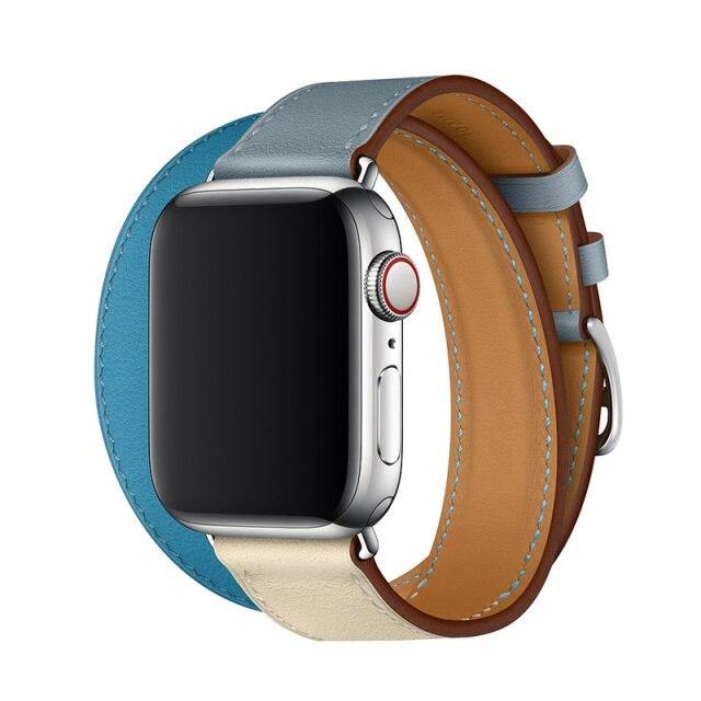 Double Tour Leather Strap for Apple Watch - watchband.direct