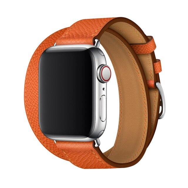 Double Tour Leather Strap for Apple Watch - watchband.direct