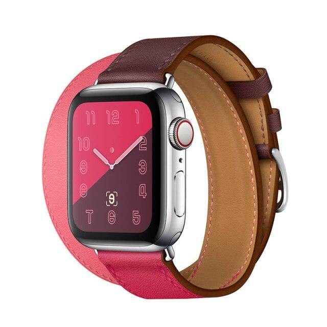 Double Tour Leather Strap for Apple Watch - watchband.direct