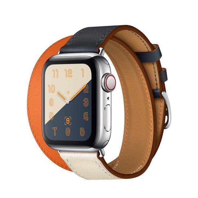 Double Tour Leather Strap for Apple Watch - watchband.direct