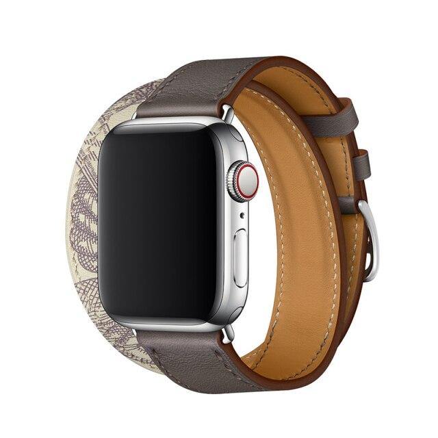 Double Tour Leather Strap for Apple Watch - watchband.direct