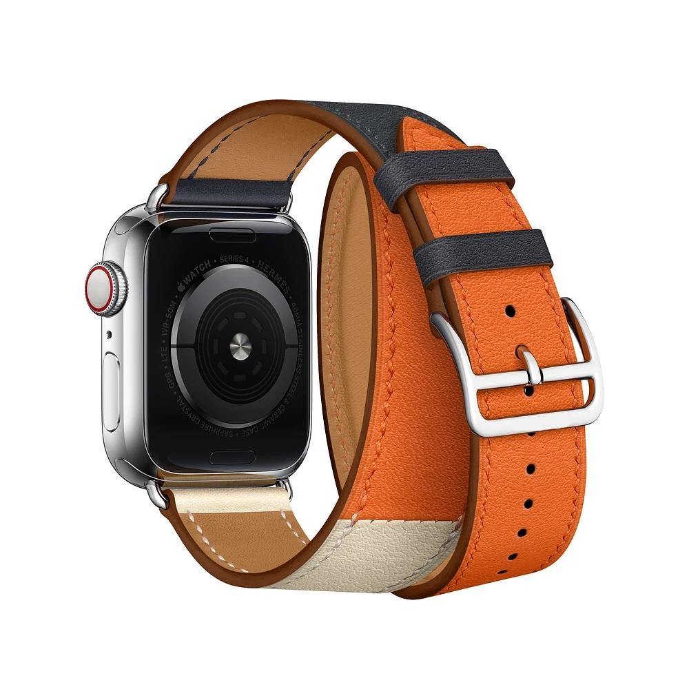 Double Tour Leather Strap for Apple Watch - watchband.direct