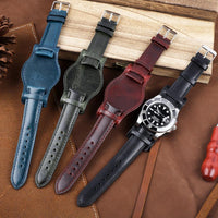 Thumbnail for Gloss Genuine Leather Bund Strap - watchband.direct