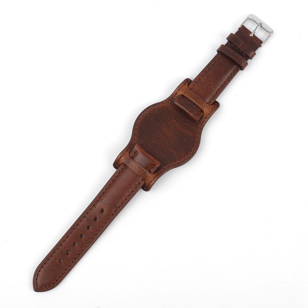 Gloss Genuine Leather Bund Strap - watchband.direct