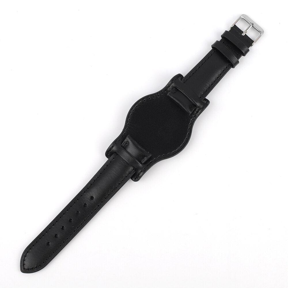 Gloss Genuine Leather Bund Strap - watchband.direct