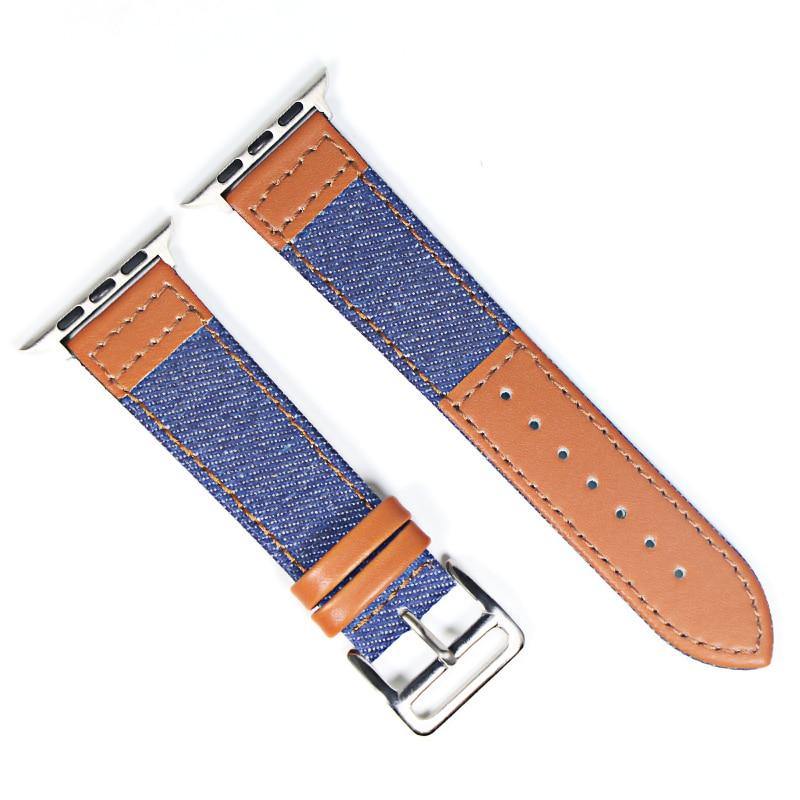 Leather Jeans Hybrid Watch Band for Apple Watch - watchband.direct