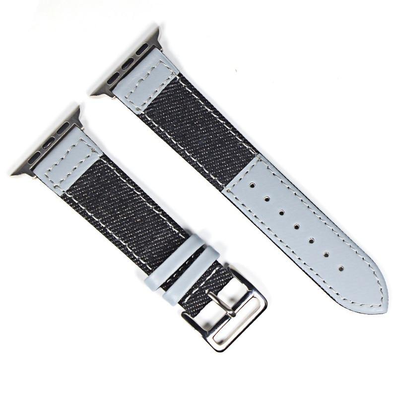 Leather Jeans Hybrid Watch Band for Apple Watch - watchband.direct