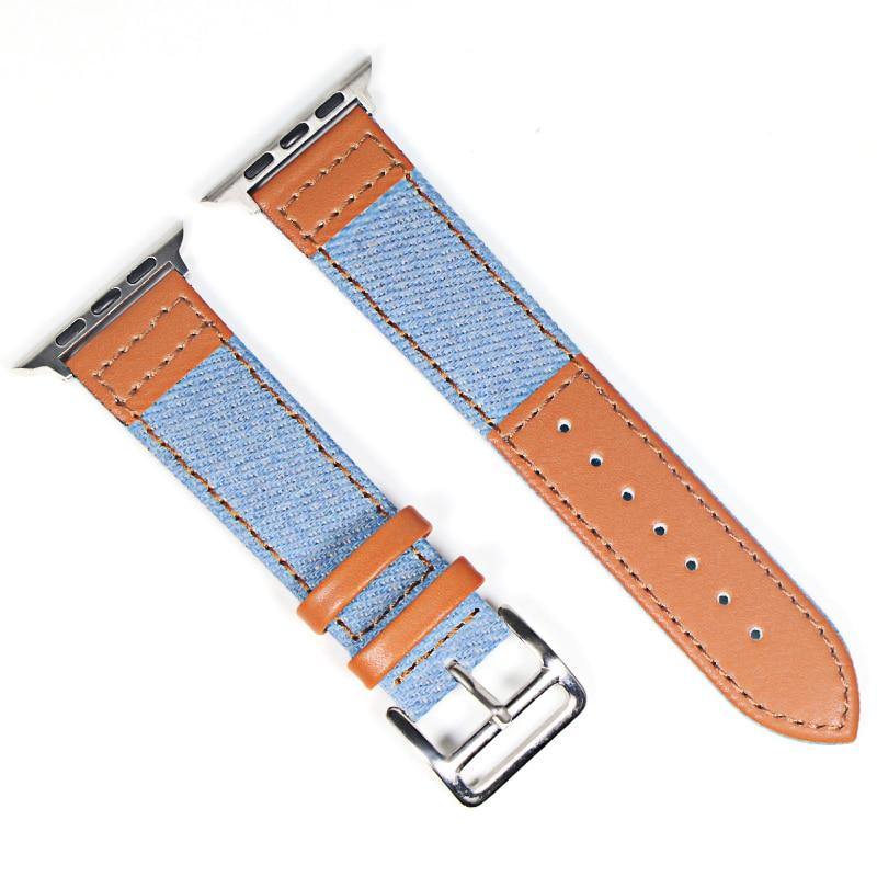 Leather Jeans Hybrid Watch Band for Apple Watch - watchband.direct