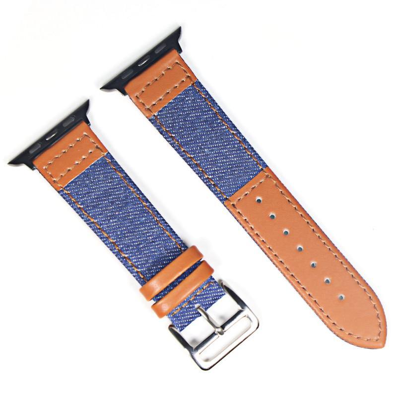 Leather Jeans Hybrid Watch Band for Apple Watch - watchband.direct