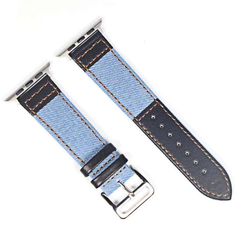 Leather Jeans Hybrid Watch Band for Apple Watch - watchband.direct