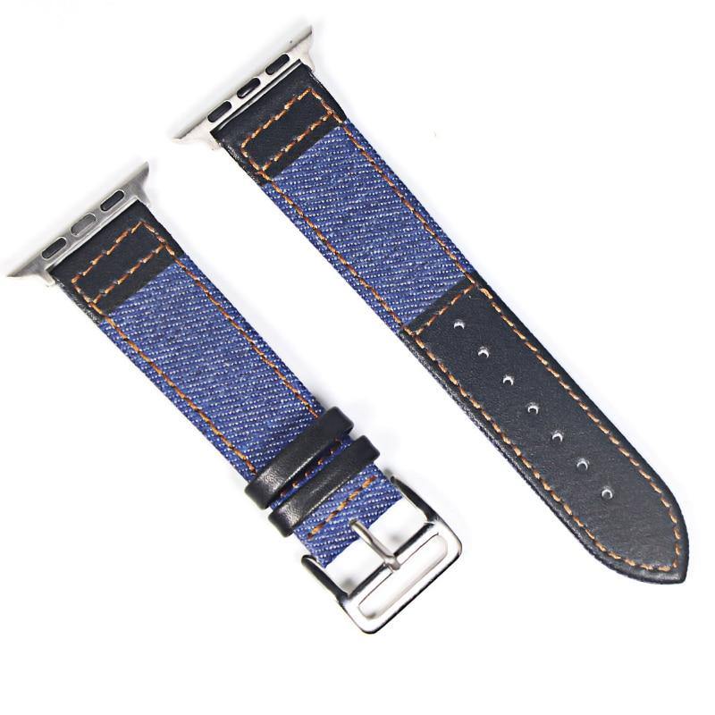 Leather Jeans Hybrid Watch Band for Apple Watch - watchband.direct