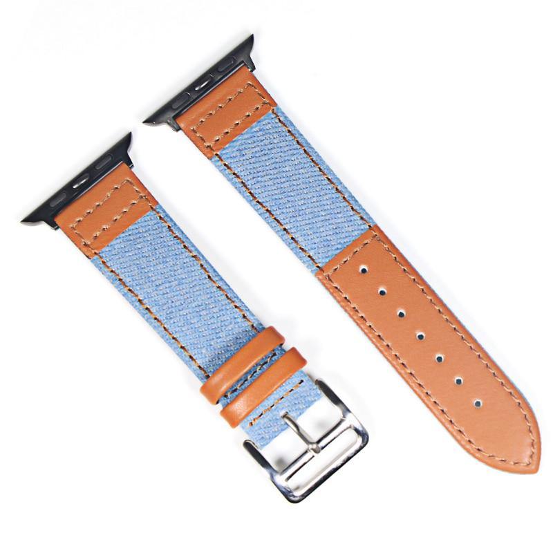 Leather Jeans Hybrid Watch Band for Apple Watch - watchband.direct