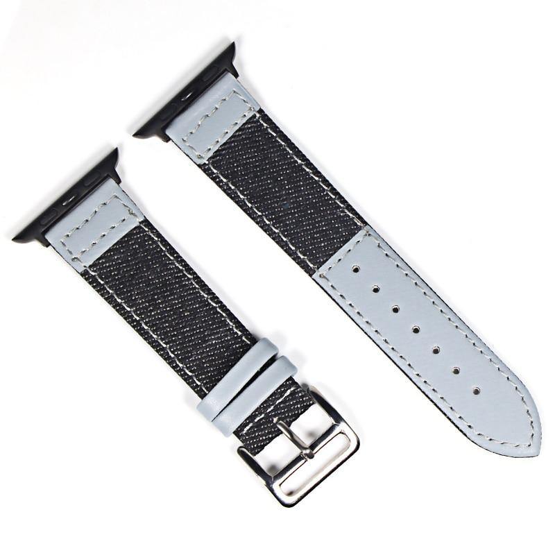 Leather Jeans Hybrid Watch Band for Apple Watch - watchband.direct