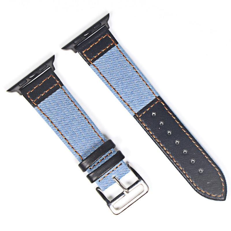 Leather Jeans Hybrid Watch Band for Apple Watch - watchband.direct