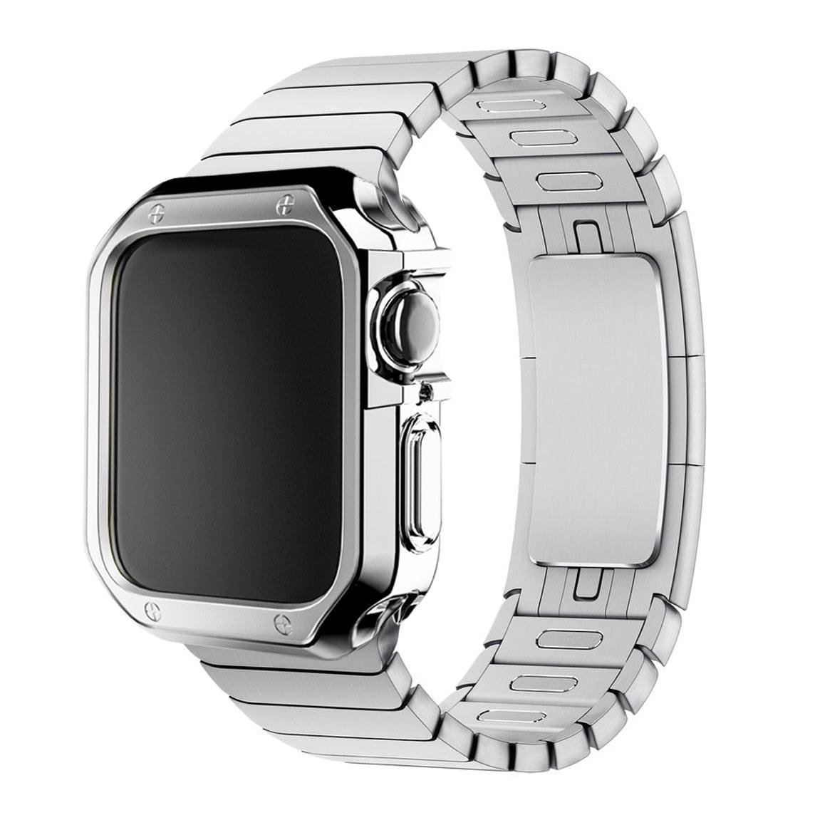 Link Bracelet with Silicone Case for Apple Watch - watchband.direct