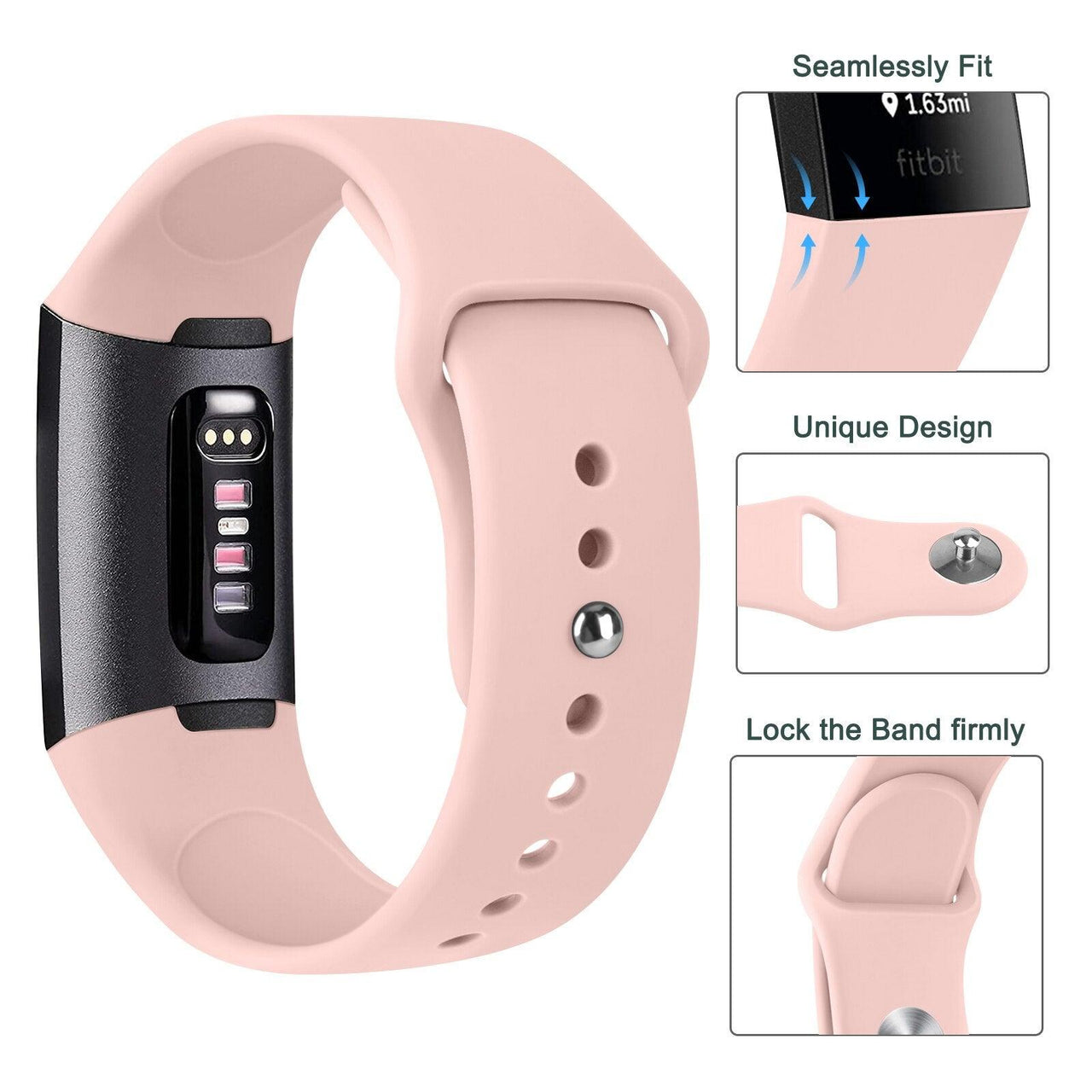 Modern Silicone Bracelet for Fitbit Charge 3 / 4 - watchband.direct