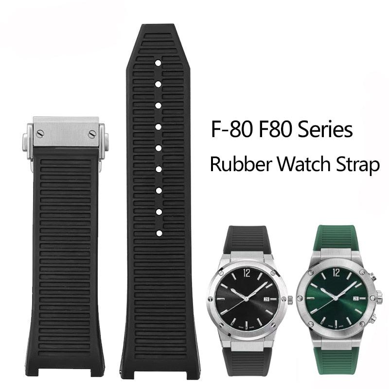 Silicone Rubber Watchband for Ferragamo F80 Sports Watch - watchband.direct