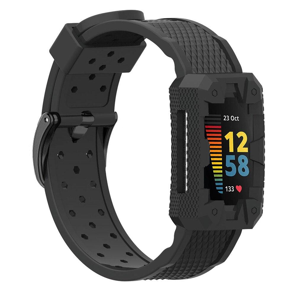Silicone Sport Band with Case for Fitbit Charge 5 / 6 - watchband.direct