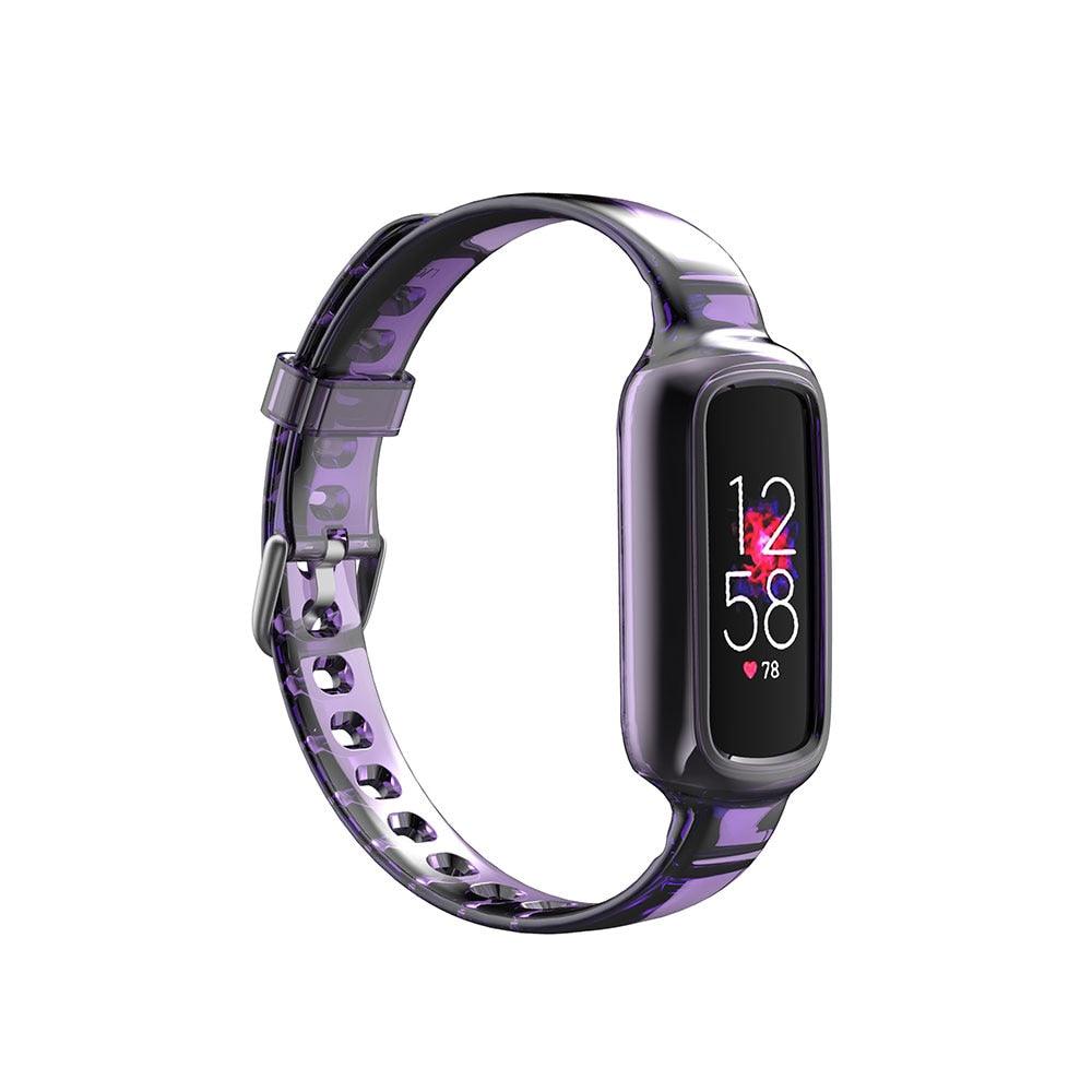 Soft Silicone TPU Band with Case for Fitbit Luxe - watchband.direct