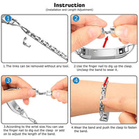 Thumbnail for Stainless Steel Bling Strap for Fitbit Alta / Alta HR - watchband.direct