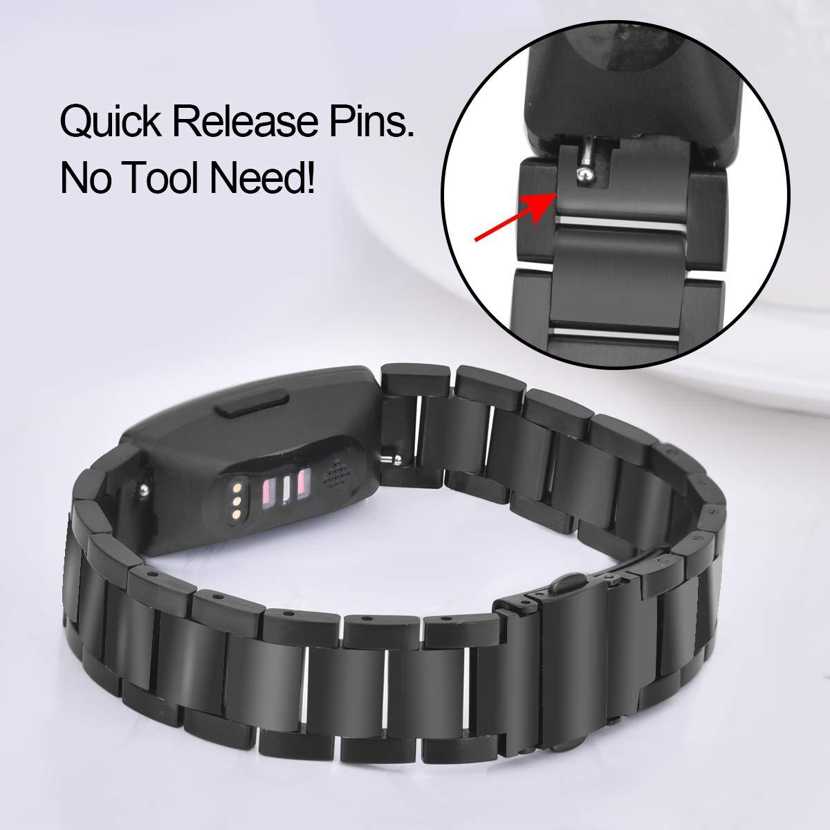 Stainless Steel Metal Strap for Fitbit Inspire HR / Ace / Ace 2 - watchband.direct