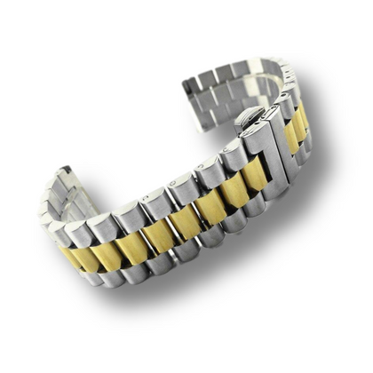 Three Pointer Stainless Steel Strap with Butterfly Buckle - watchband.direct