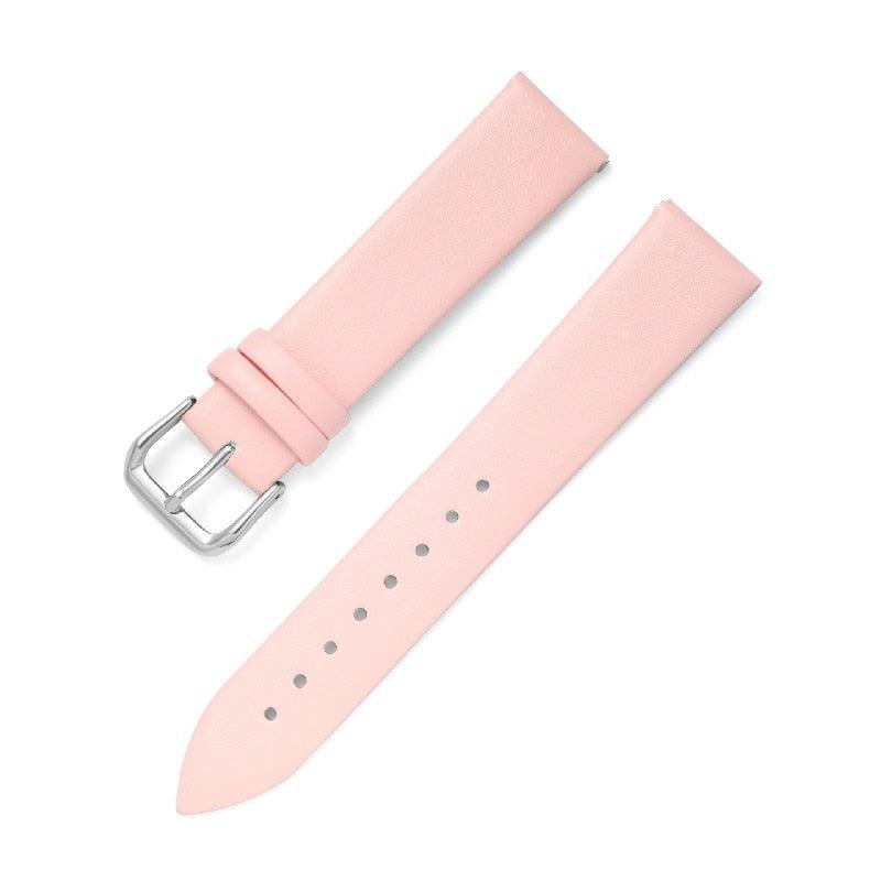 Ultra Thin Flat Leather Watch Band - watchband.direct