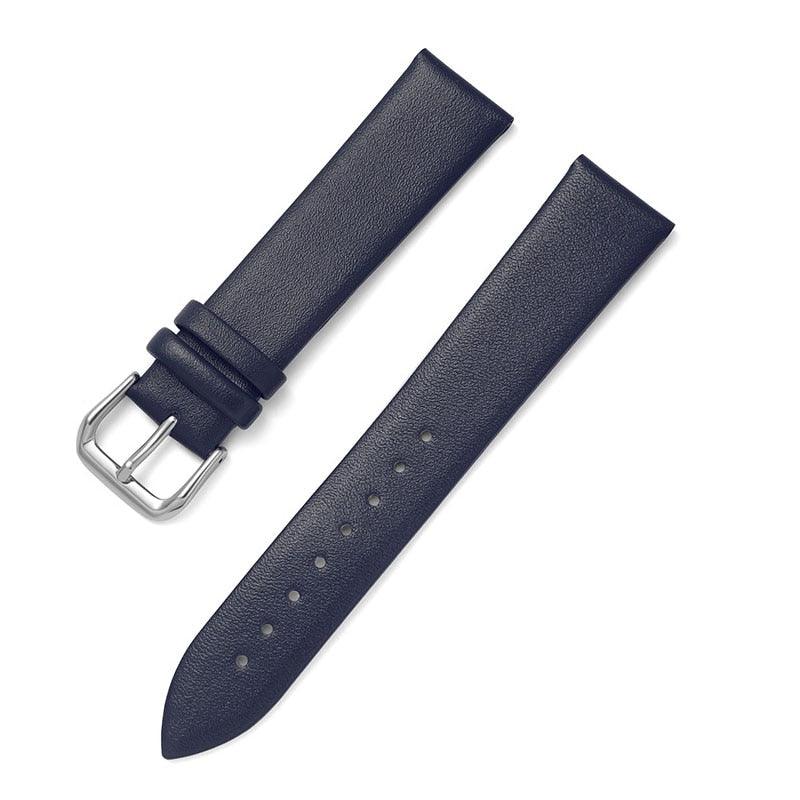 Ultra Thin Flat Leather Watch Band - watchband.direct