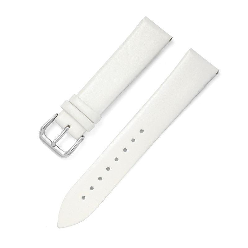 Ultra Thin Flat Leather Watch Band - watchband.direct