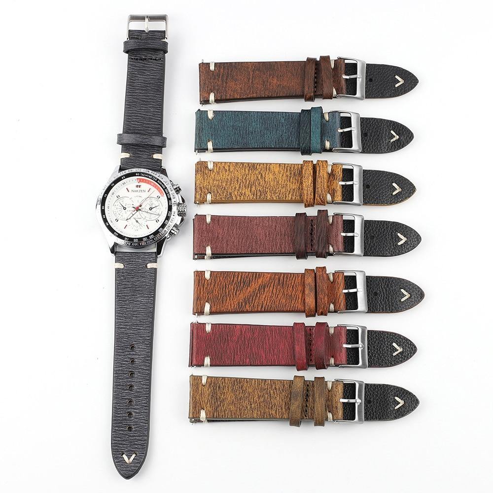 Vintage Faded Genuine Leather Watch Strap - watchband.direct