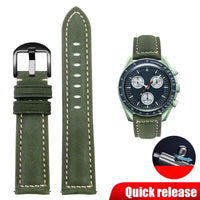 Thumbnail for Vintage Genuine Leather Band for Omega MoonSwatch - watchband.direct