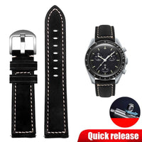 Thumbnail for Vintage Genuine Leather Band for Omega MoonSwatch - watchband.direct