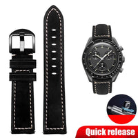 Thumbnail for Vintage Genuine Leather Band for Omega MoonSwatch - watchband.direct